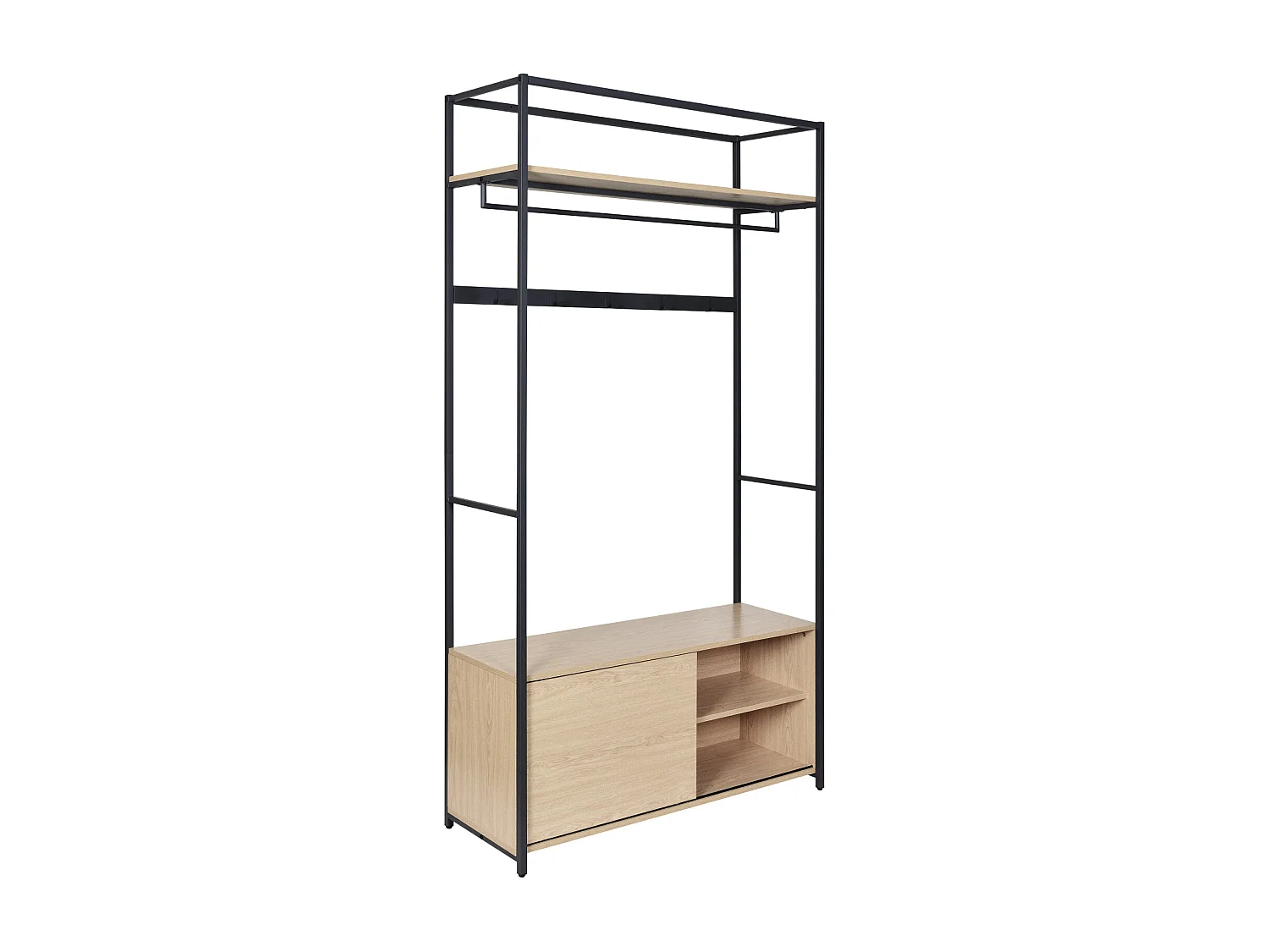 Perchero de entrada de madera y metal JUNE