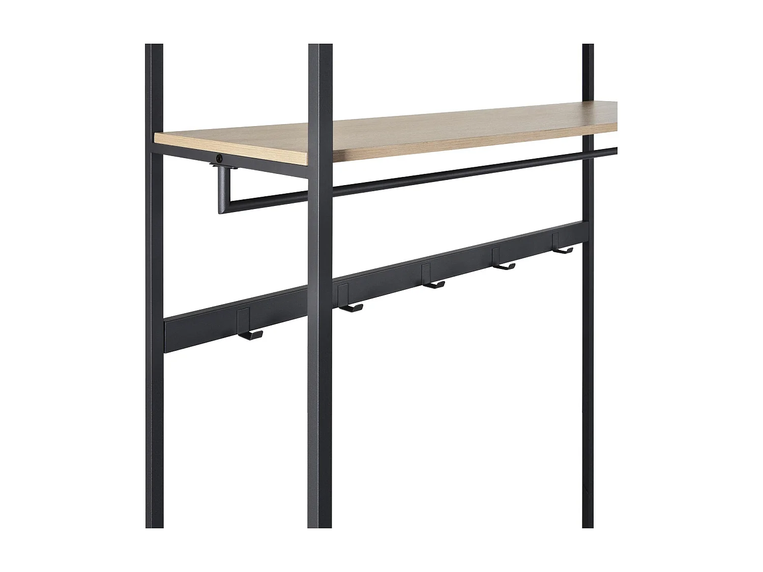 Perchero de entrada de madera y metal JUNE