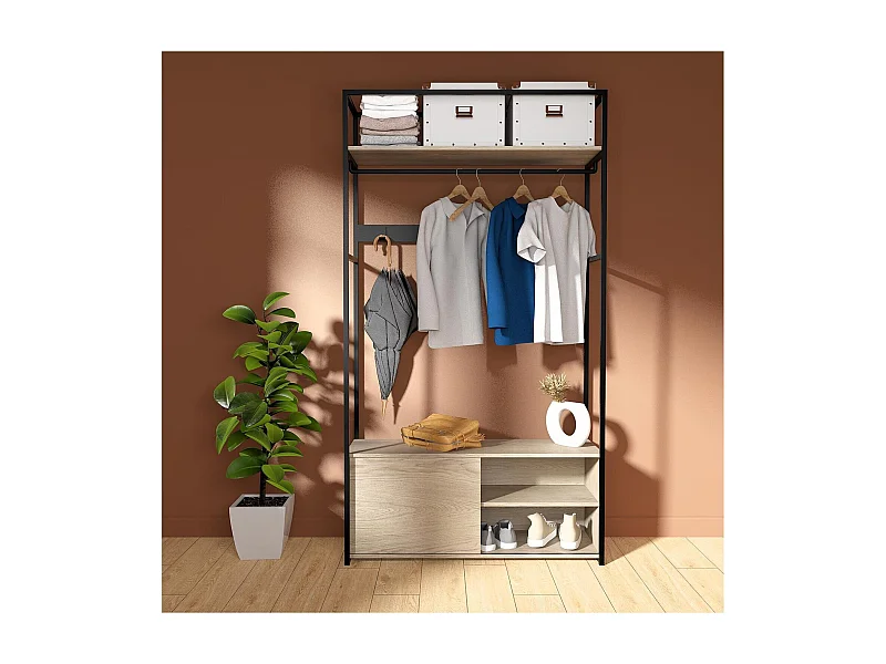 JUNE houten en metalen entreerek