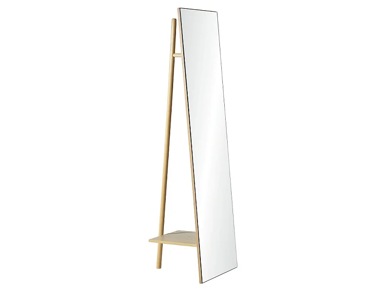 Portant vêtements miroir en bois 45x160cm
