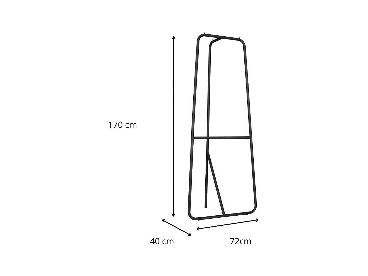 Eckkleiderständer Tania aus Metall