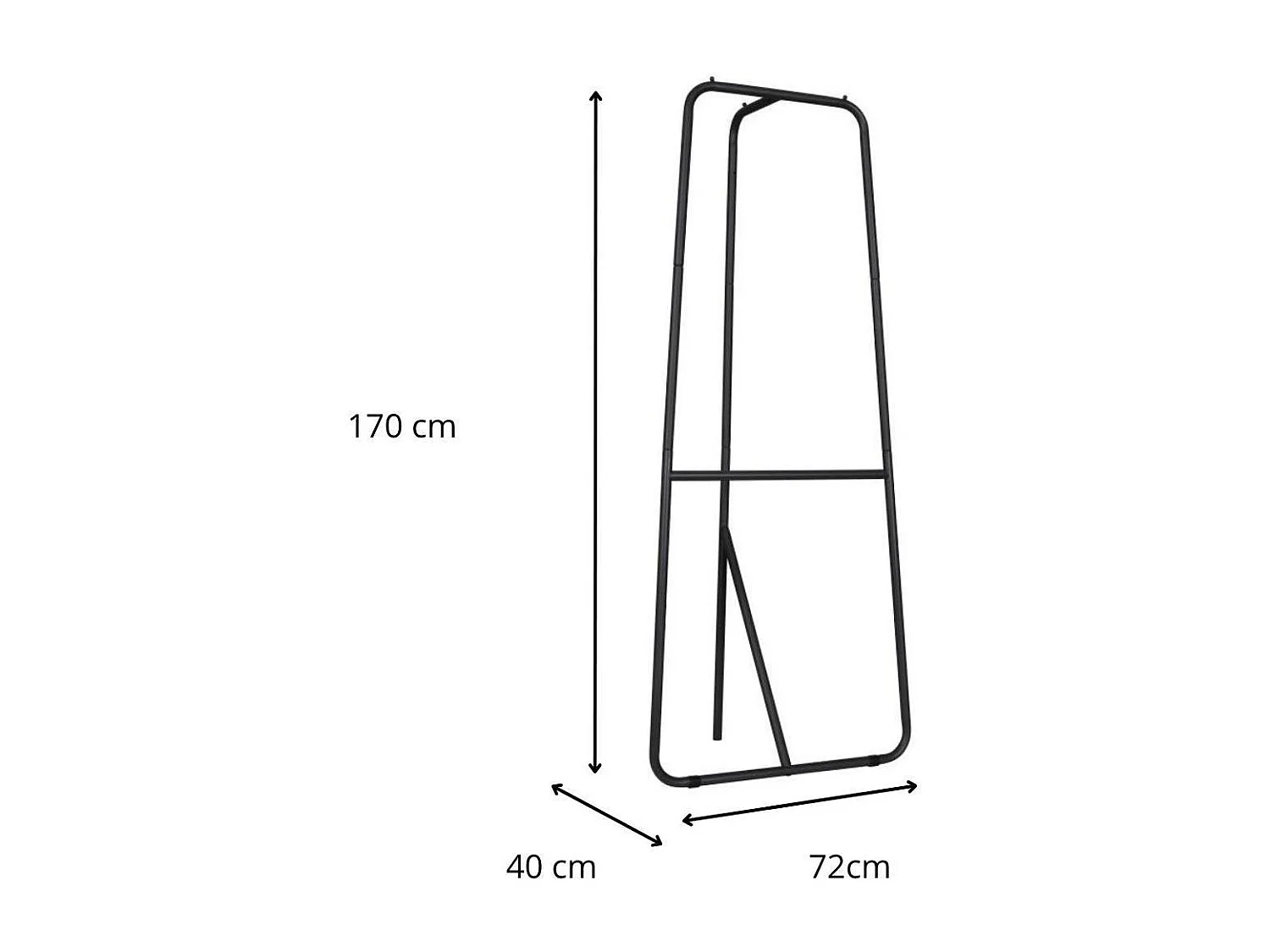 Eckkleiderständer Tania aus Metall