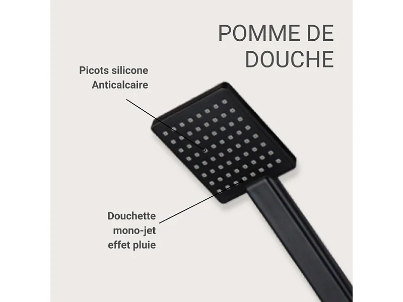 Douchette rectangulaire 1 jet TALMA