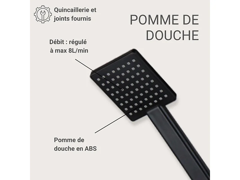 Douchette rectangulaire 1 jet TALMA