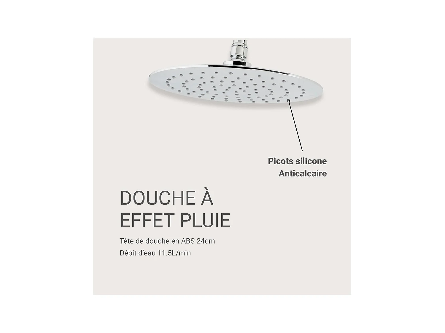 ALVEA ronde chromen douchekop