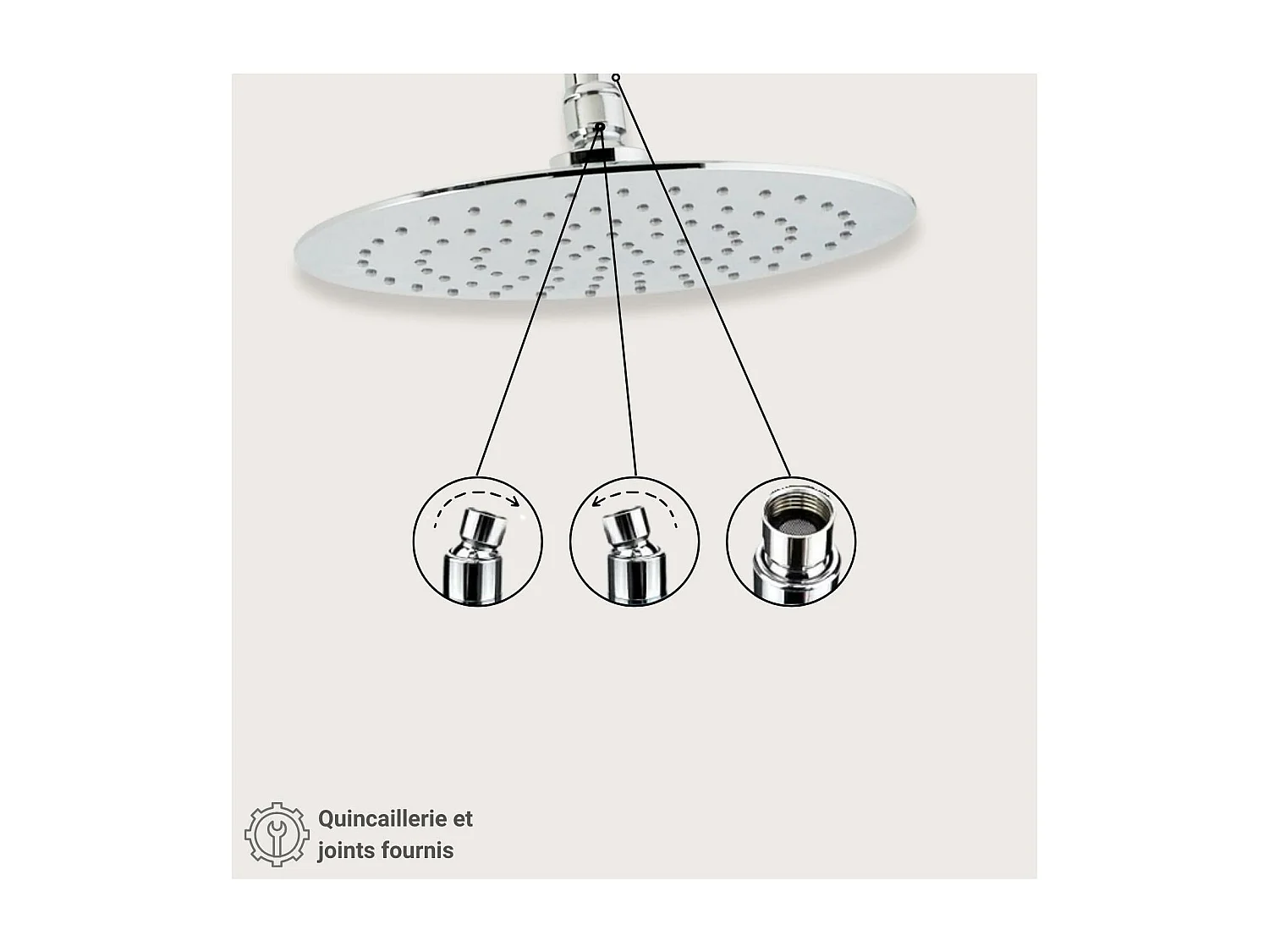 ALVEA ronde chromen douchekop