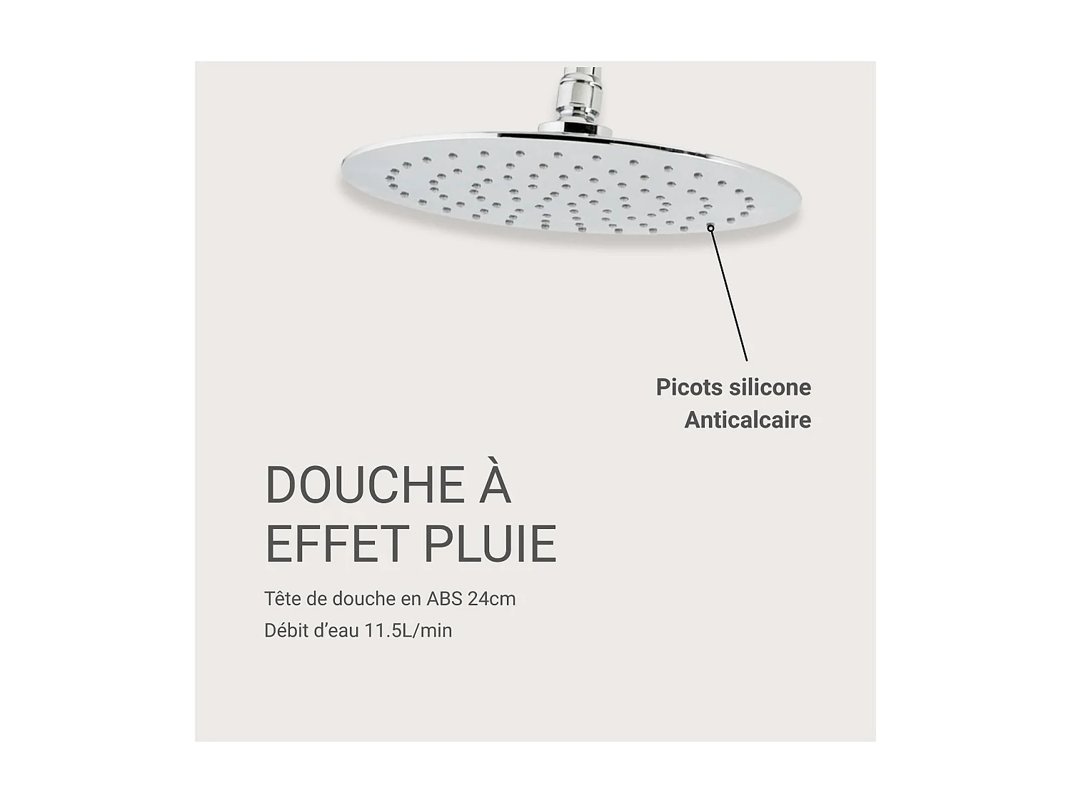 ALVEA ronde chromen douchekop