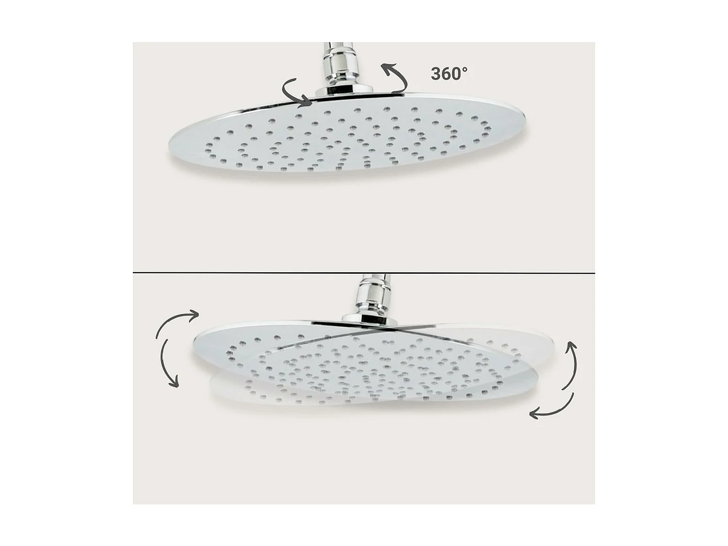 ALVEA ronde chromen douchekop