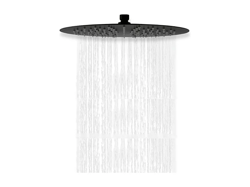 NERA zwarte ABS ronde douchekop