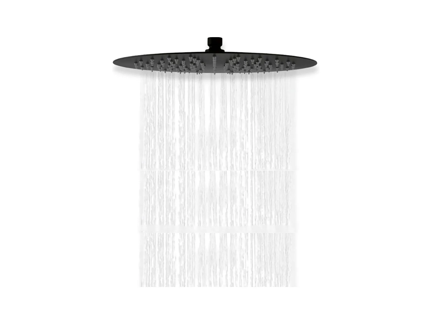 NERA zwarte ABS ronde douchekop