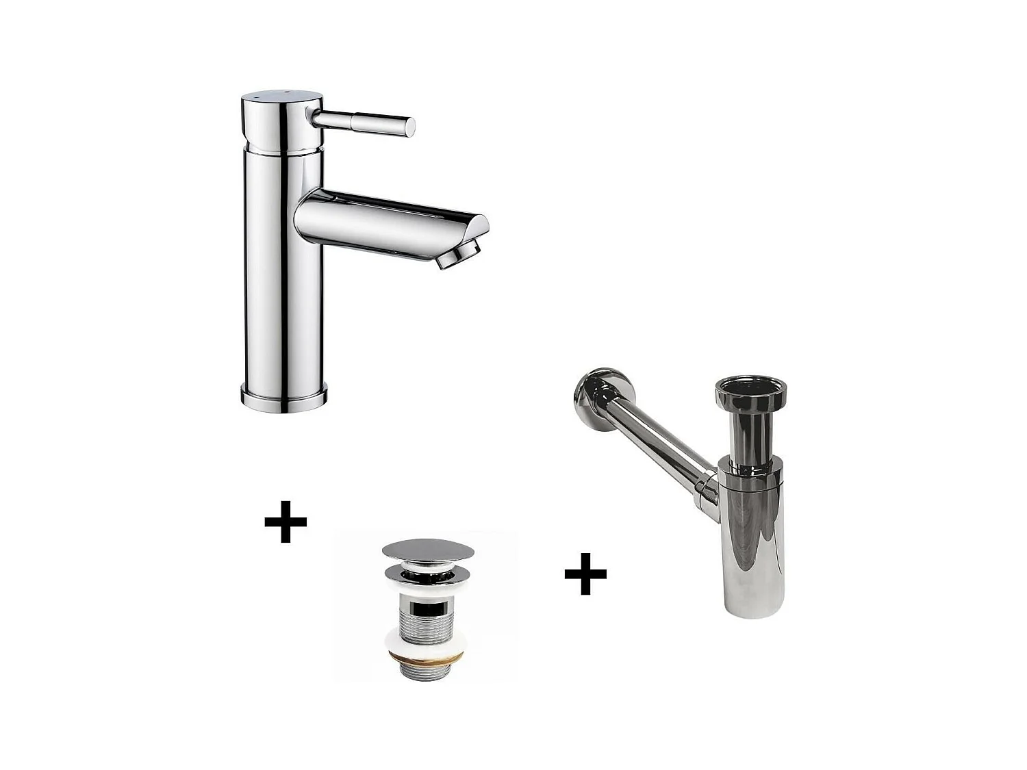 Lage uitloopkraan + CLINT afvoer + SIMON sifon