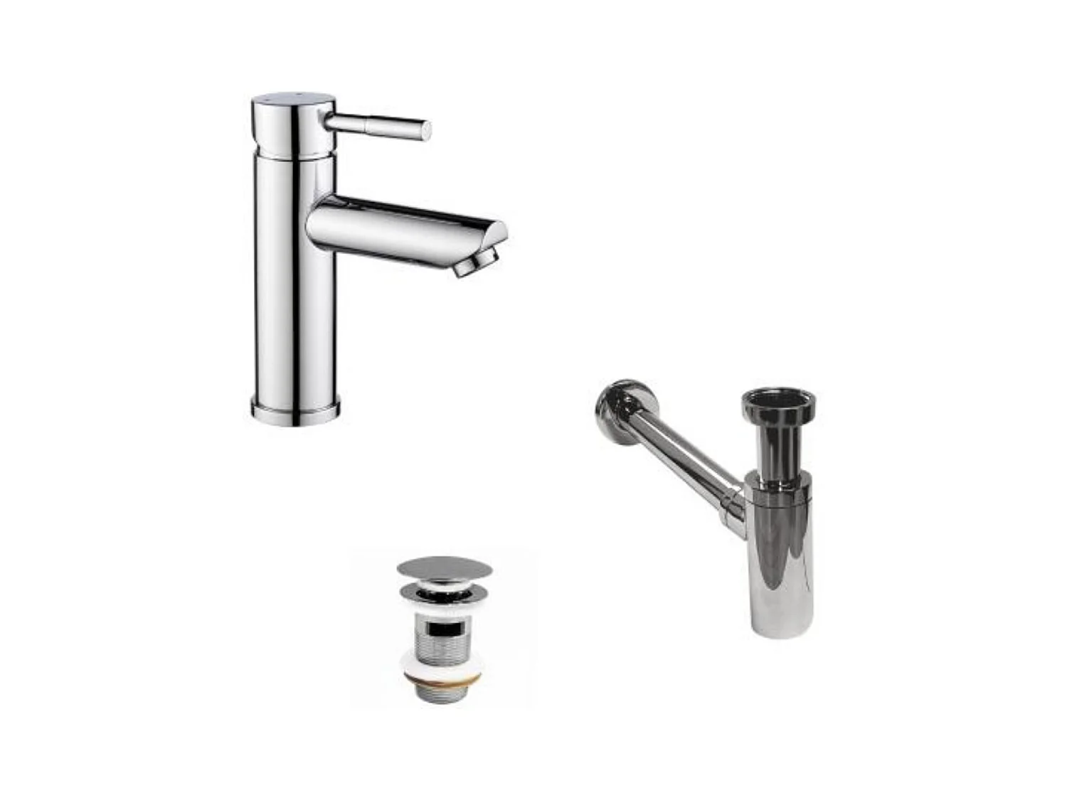 Lage uitloopkraan + CLINT afvoer + SIMON sifon