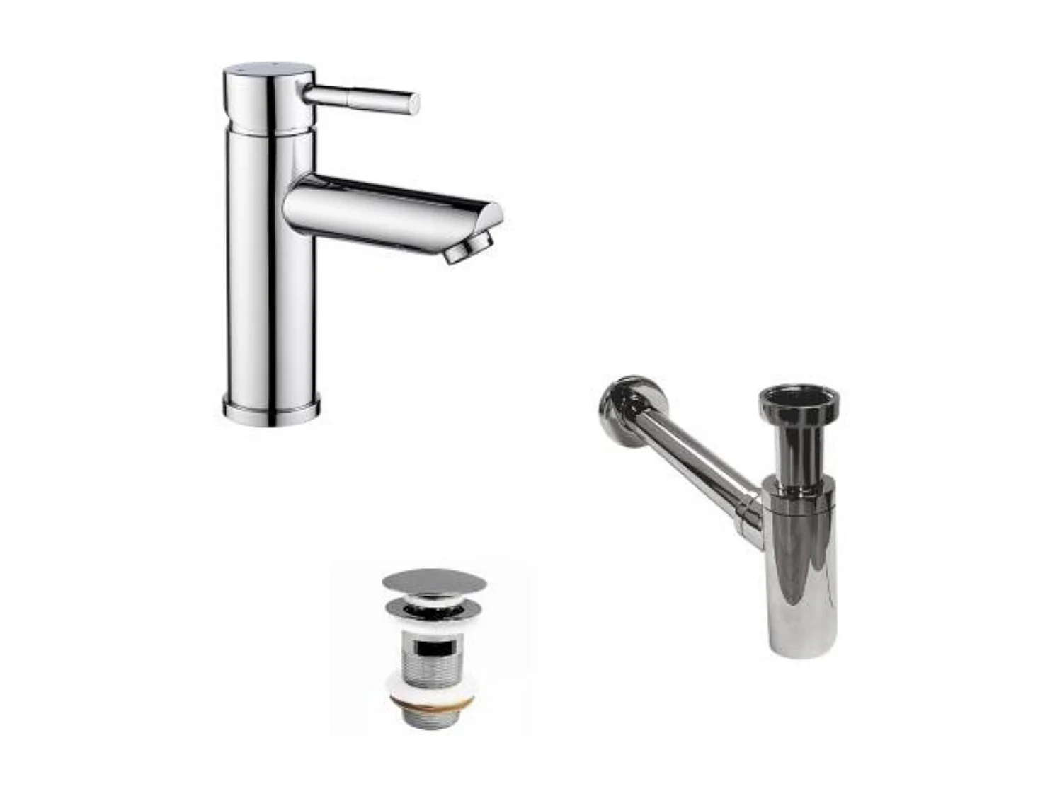 Lage uitloopkraan + CLINT afvoer + SIMON sifon