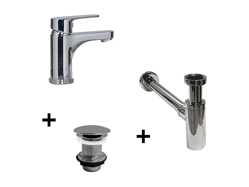 Grifo de caño bajo TAP + válvula LIV + sifón SIMON