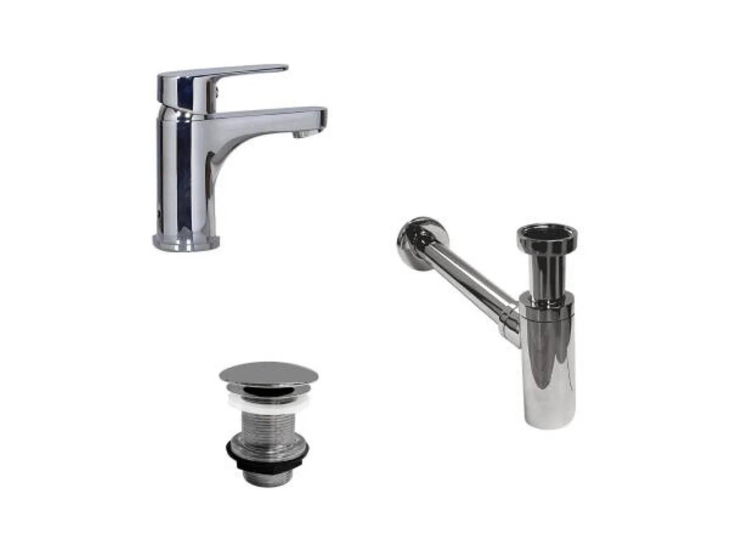 Grifo de caño bajo TAP + válvula LIV + sifón SIMON