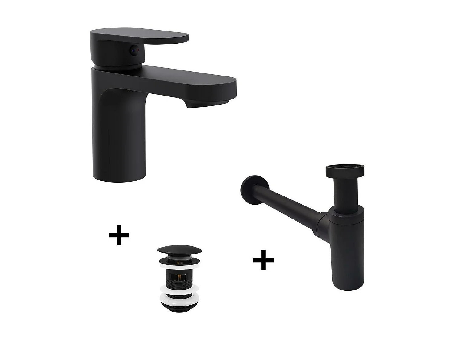 Rubinetto basso ROB + piletta CLINT + sifone SIMON