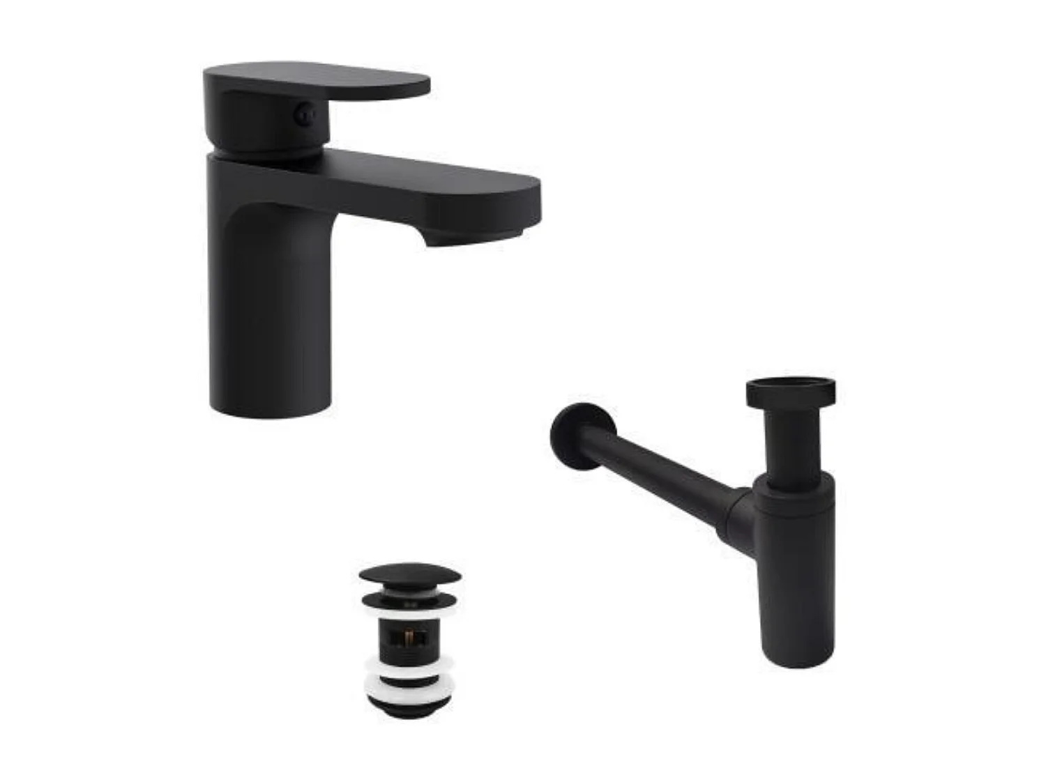 Rubinetto basso ROB + piletta CLINT + sifone SIMON