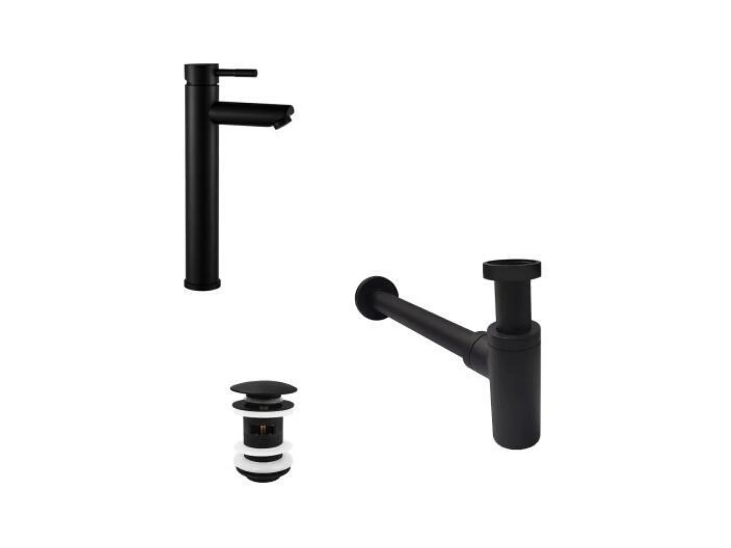 GRIFO hoge uitloopkraan + CLINT afvoer + SIMON sifon