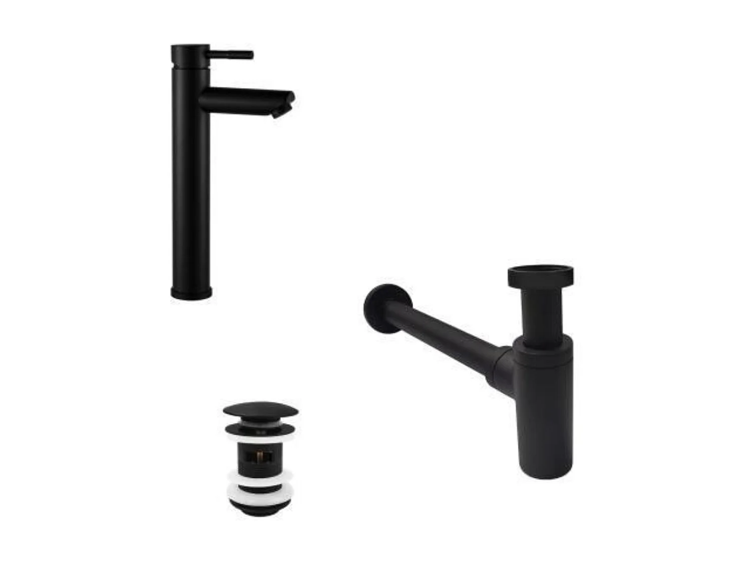 GRIFO hoge uitloopkraan + CLINT afvoer + SIMON sifon