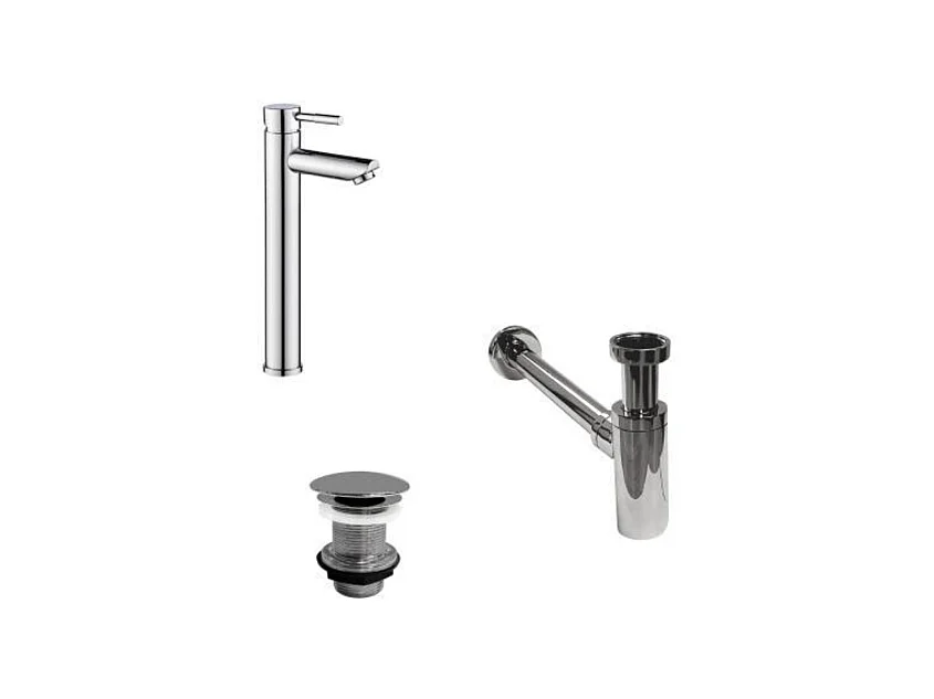 Grifo de pico alto TAP + válvula LIV + sifón SIMON