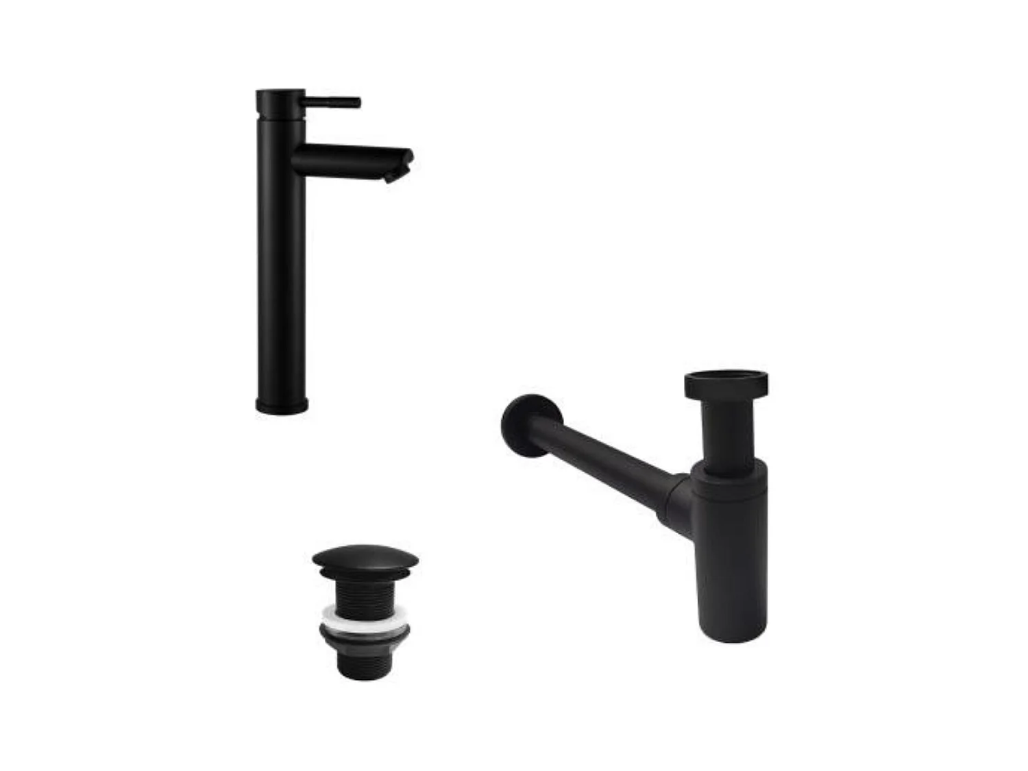 Grifo de pico alto GRIFO + válvula LIV + sifón SIMON