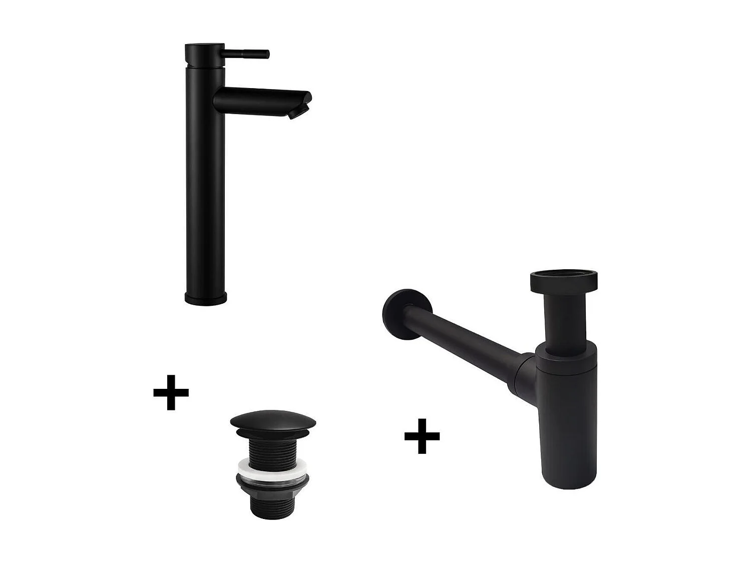 GRIFO hoge uitloop kraan + LIV afvoer + SIMON sifon