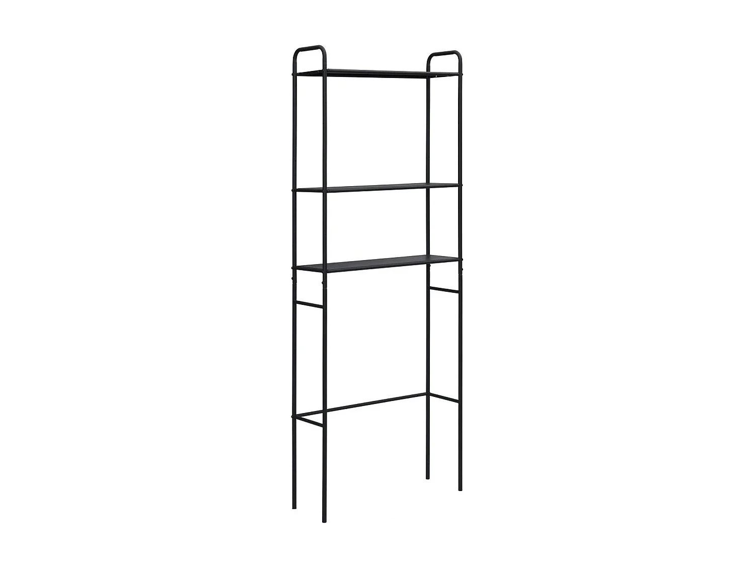 Etagère pont WC en métal noir 180x66cm