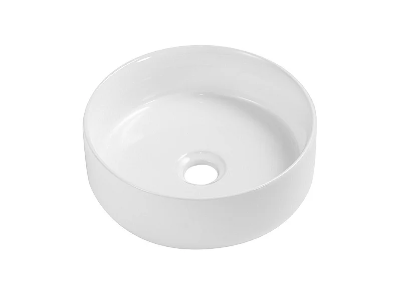 Umywalka nablatowa okrągła biała ceramiczna MII 30cm
