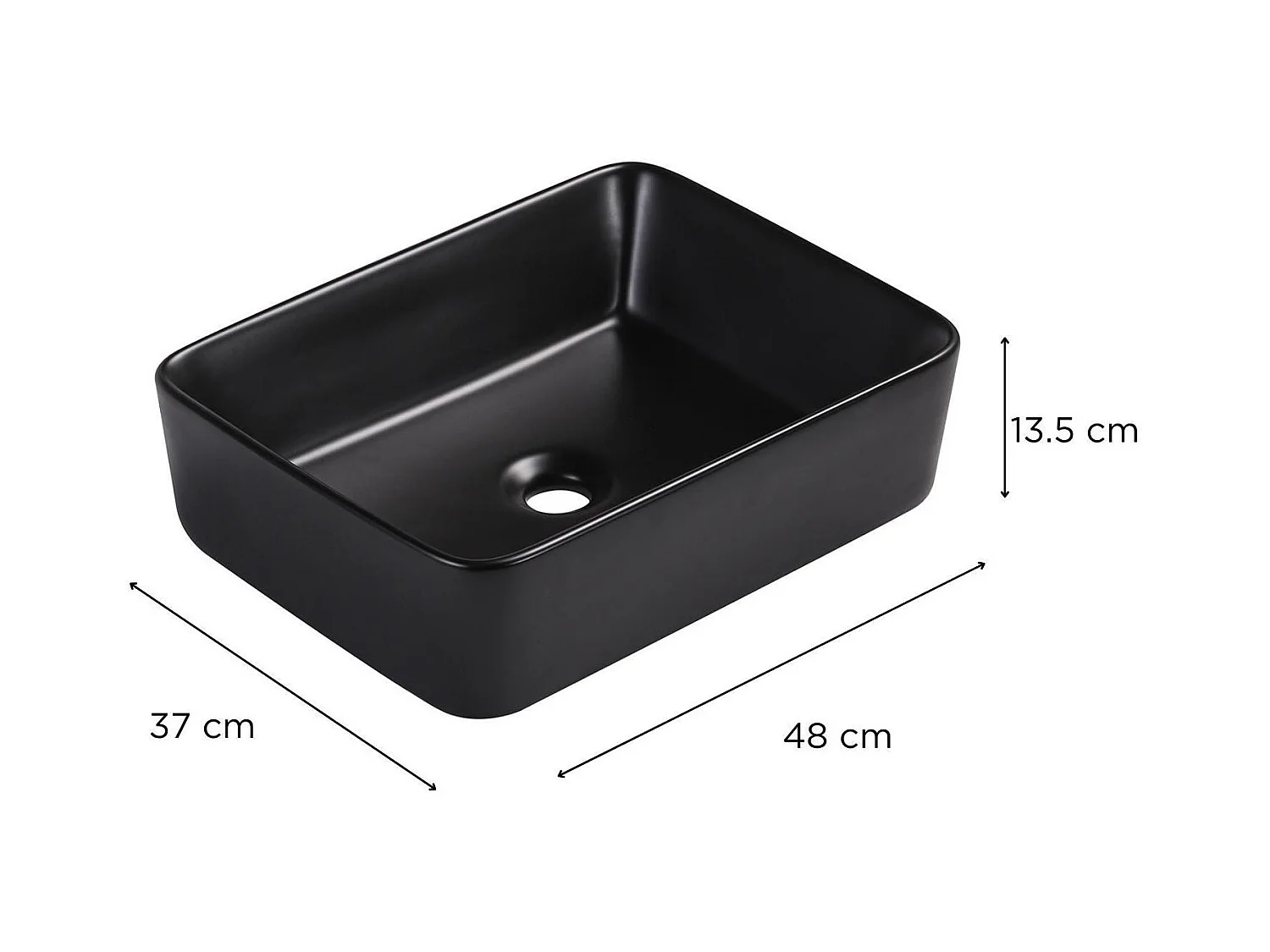 Lavabo de apoyo rectangular 48x37cm CLINT