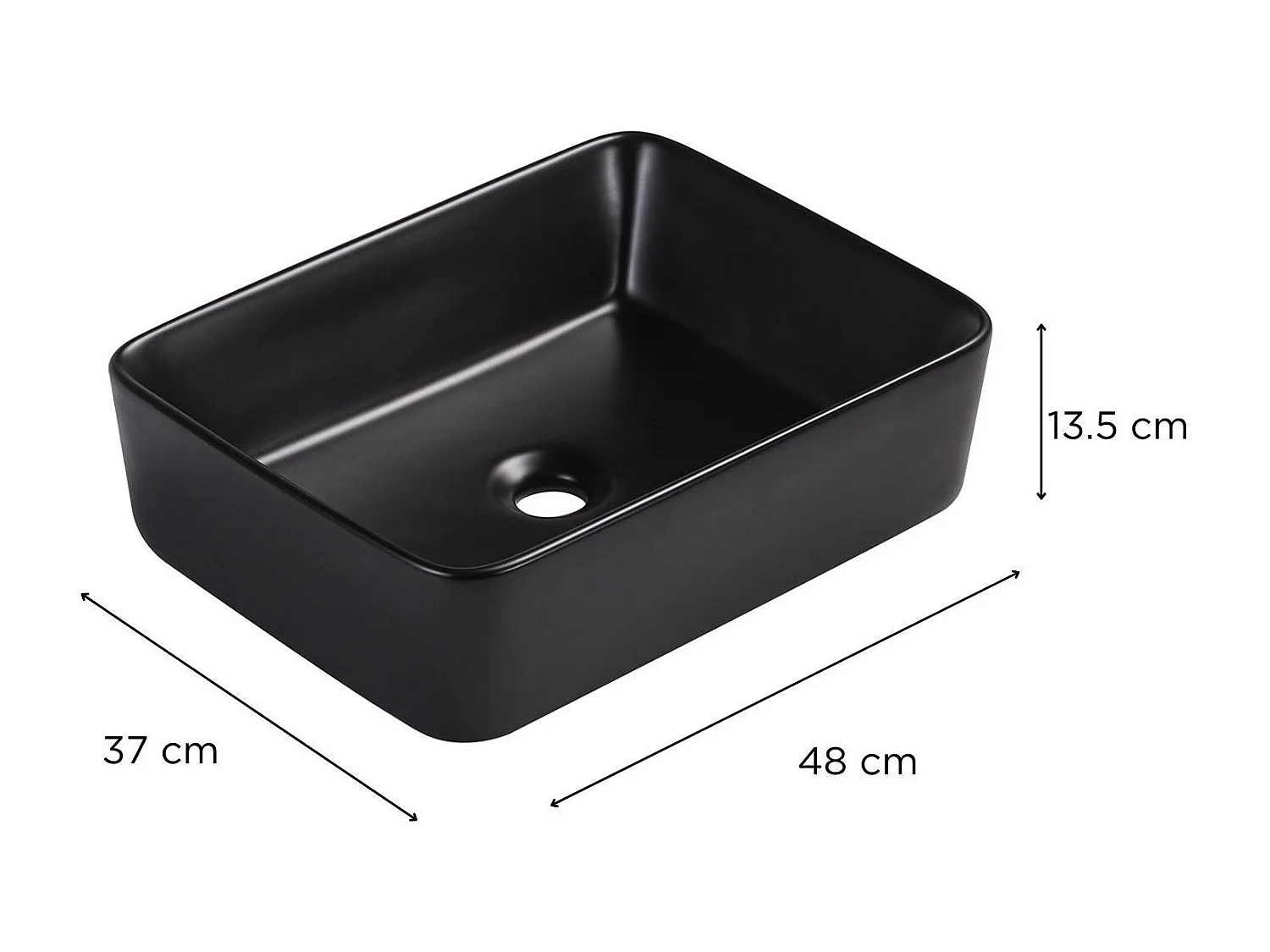 CLINT rechteckiges Aufsatzwaschbecken 48x37cm