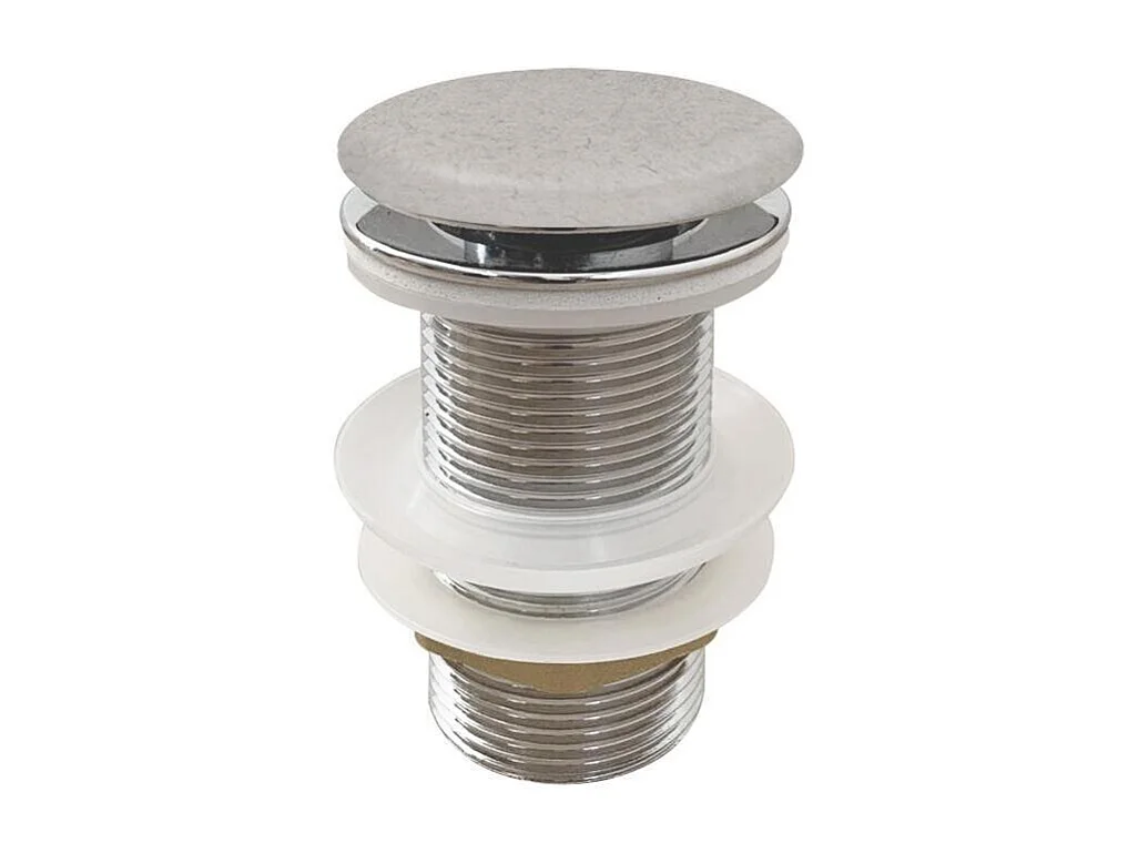 Vasque à poser carrée en béton brossé 36cm + bonde assortie