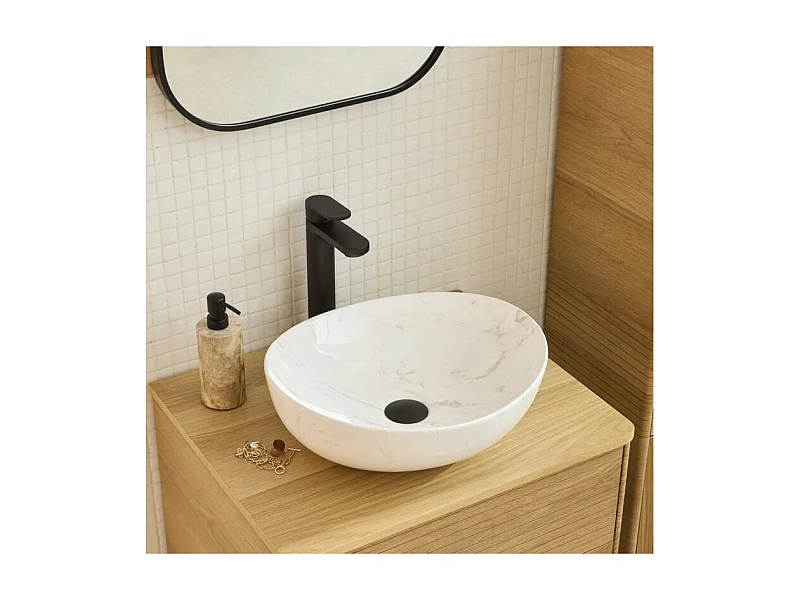 ANNA ovale keramische opzetwastafel 42x37cm