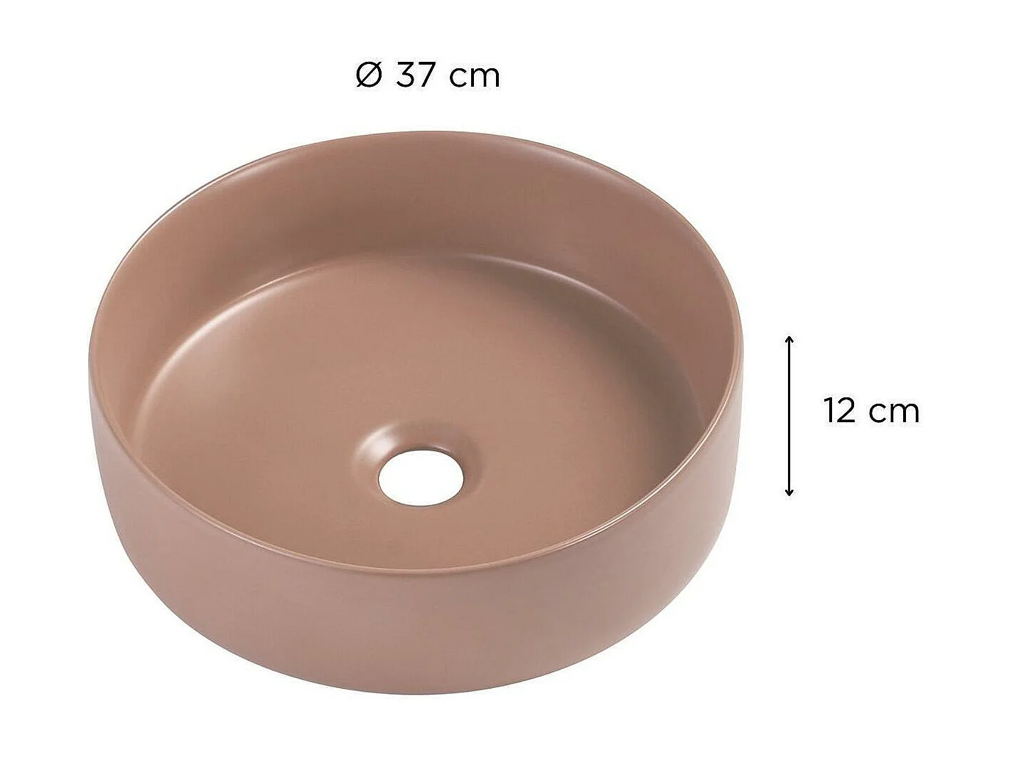 Ronde opzetwastafel 36 x 36 cm DIEGO