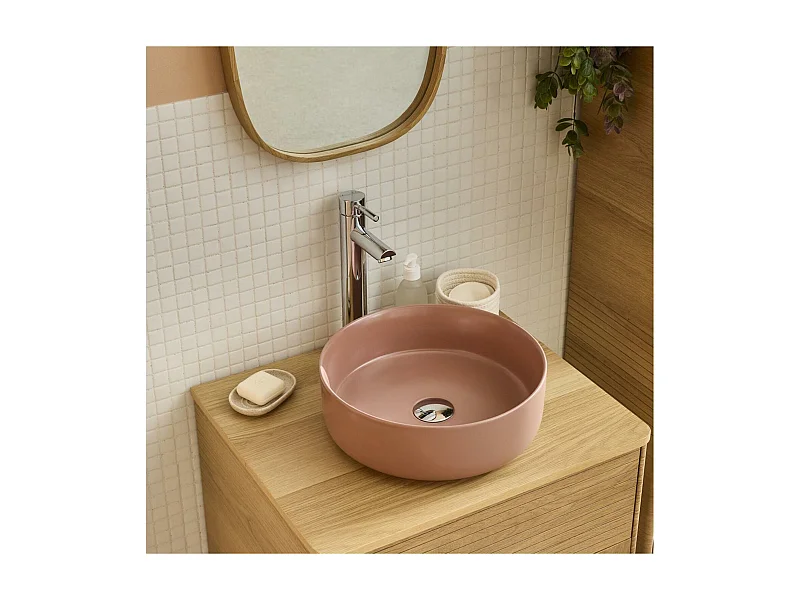 Lavabo da appoggio tondo 36 x 36 cm DIEGO