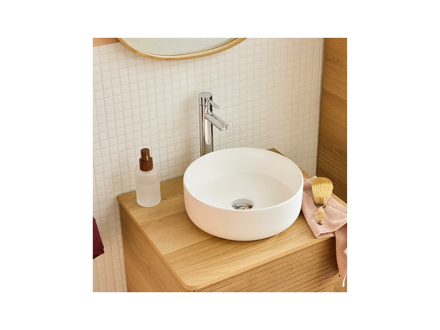 Rundes Aufsatzwaschbecken 36 x 36 cm DIEGO