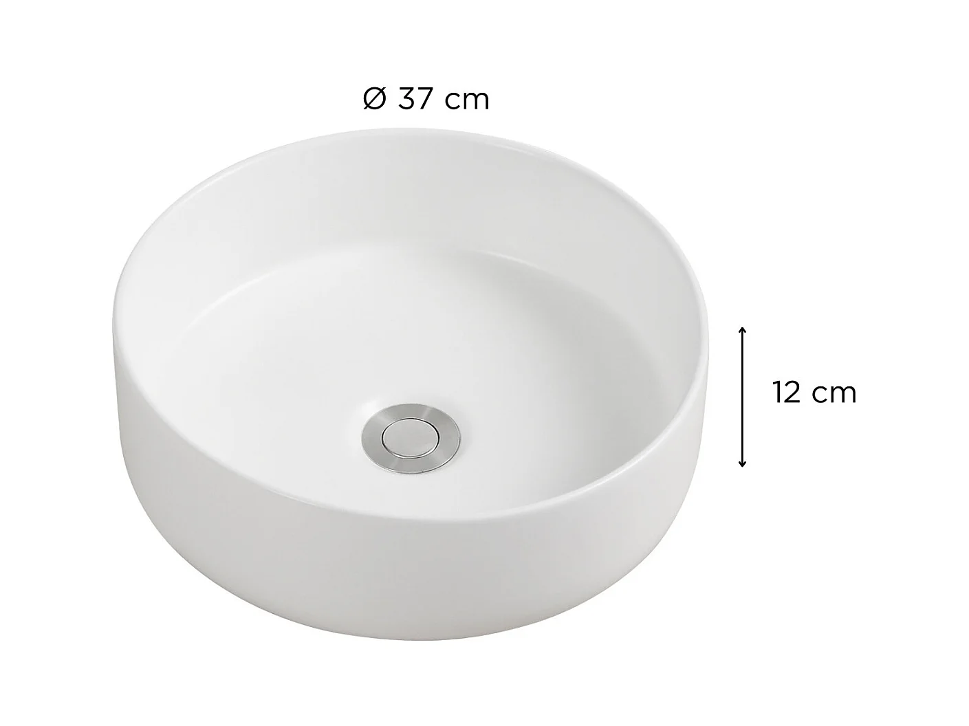 Rundes Aufsatzwaschbecken 36 x 36 cm DIEGO
