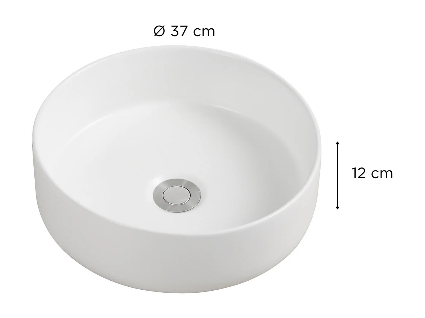 Ronde opzetwastafel 36 x 36 cm DIEGO