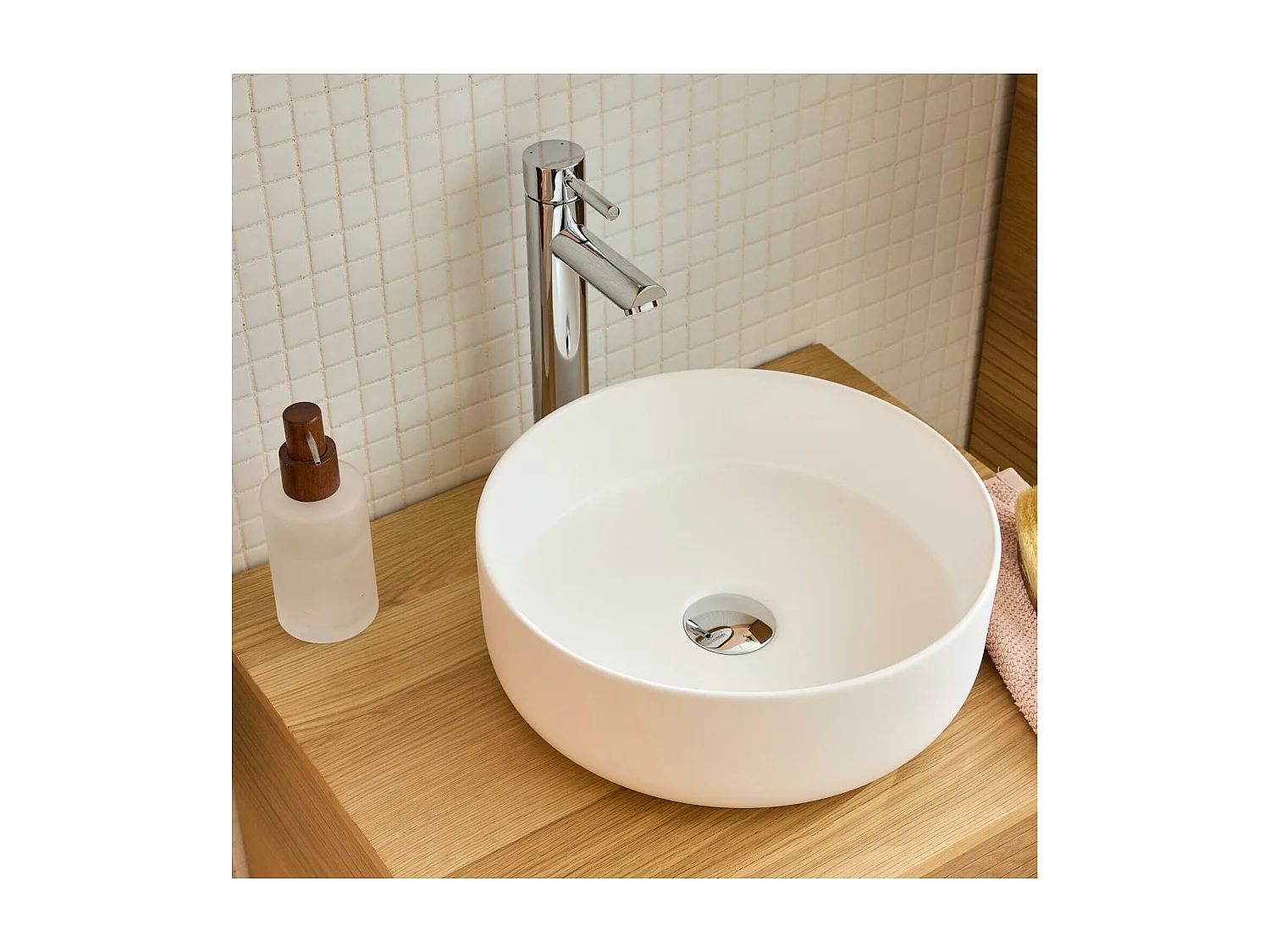 Ronde opzetwastafel 36 x 36 cm DIEGO