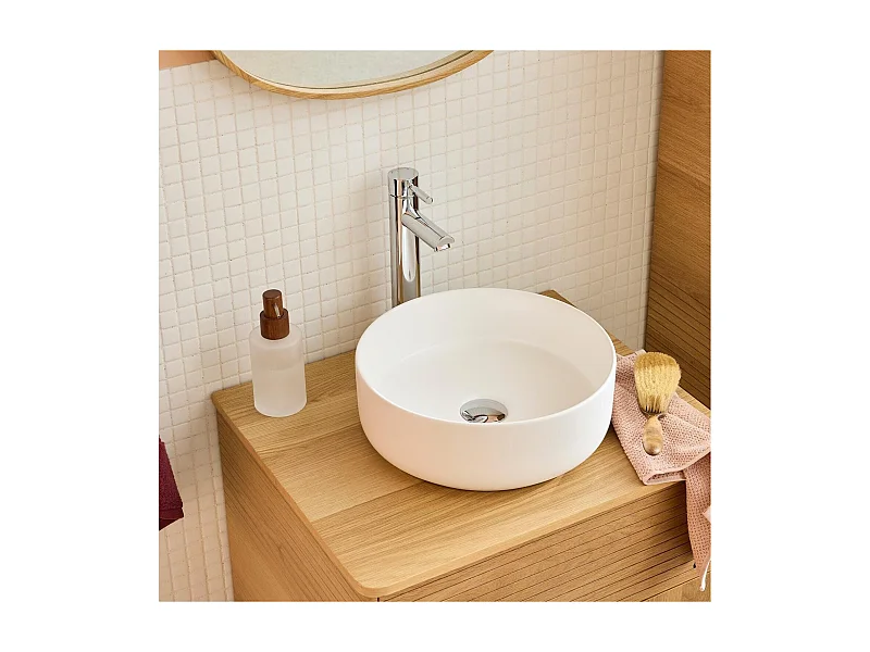 Lavabo da appoggio tondo 36 x 36 cm DIEGO