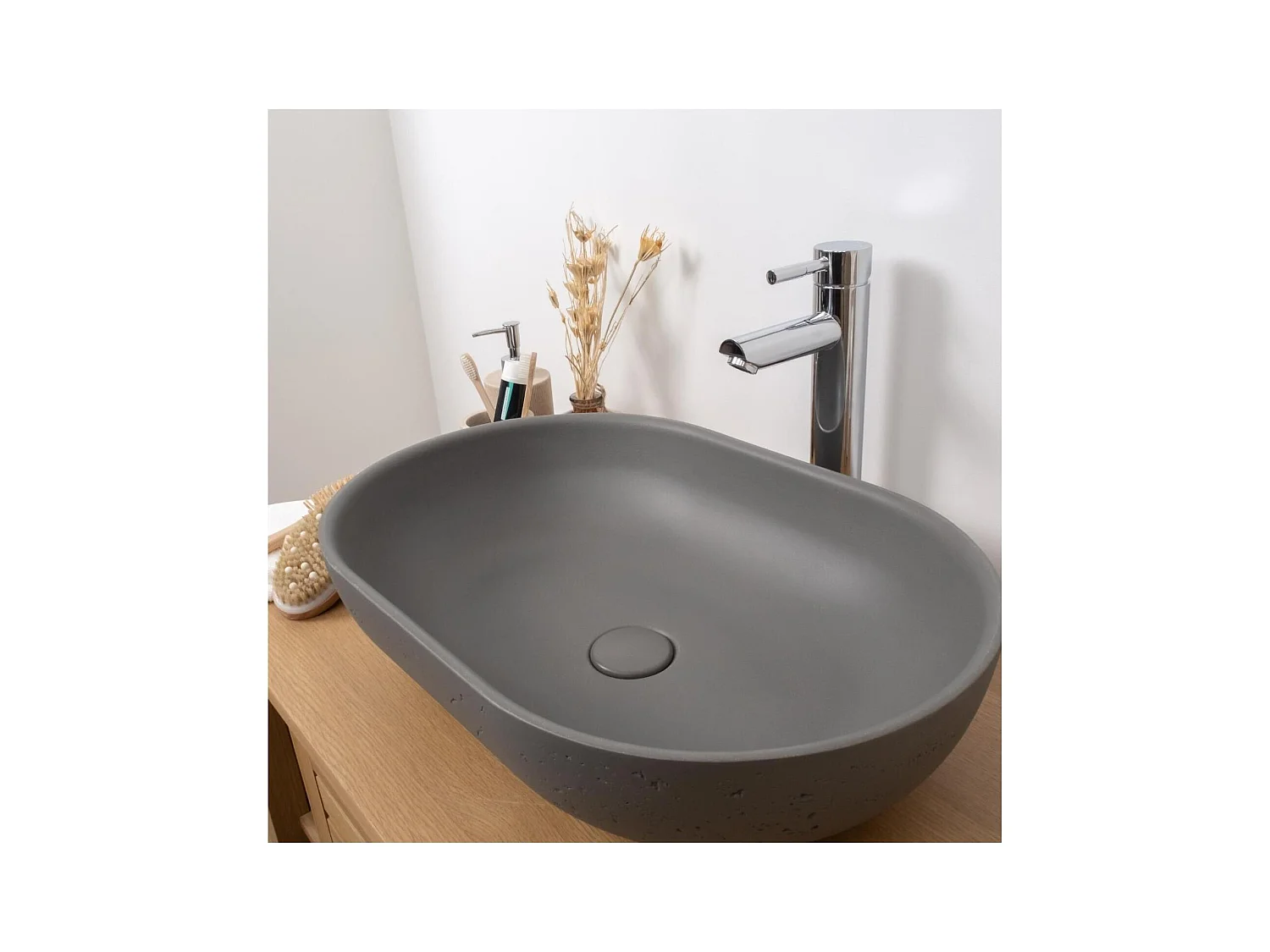 FLORE ovales Aufsatzwaschbecken 53x35cm