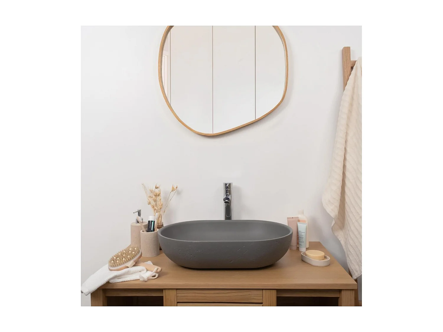 FLORE ovales Aufsatzwaschbecken 53x35cm