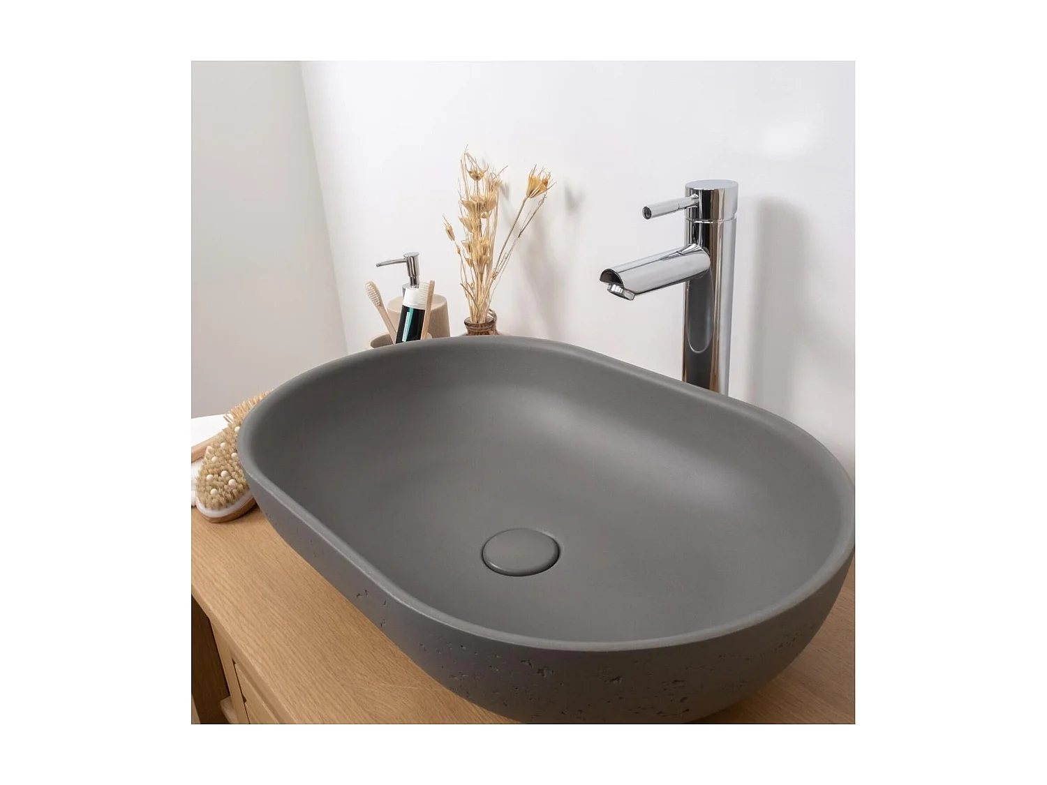 FLORE ovales Aufsatzwaschbecken 53x35cm