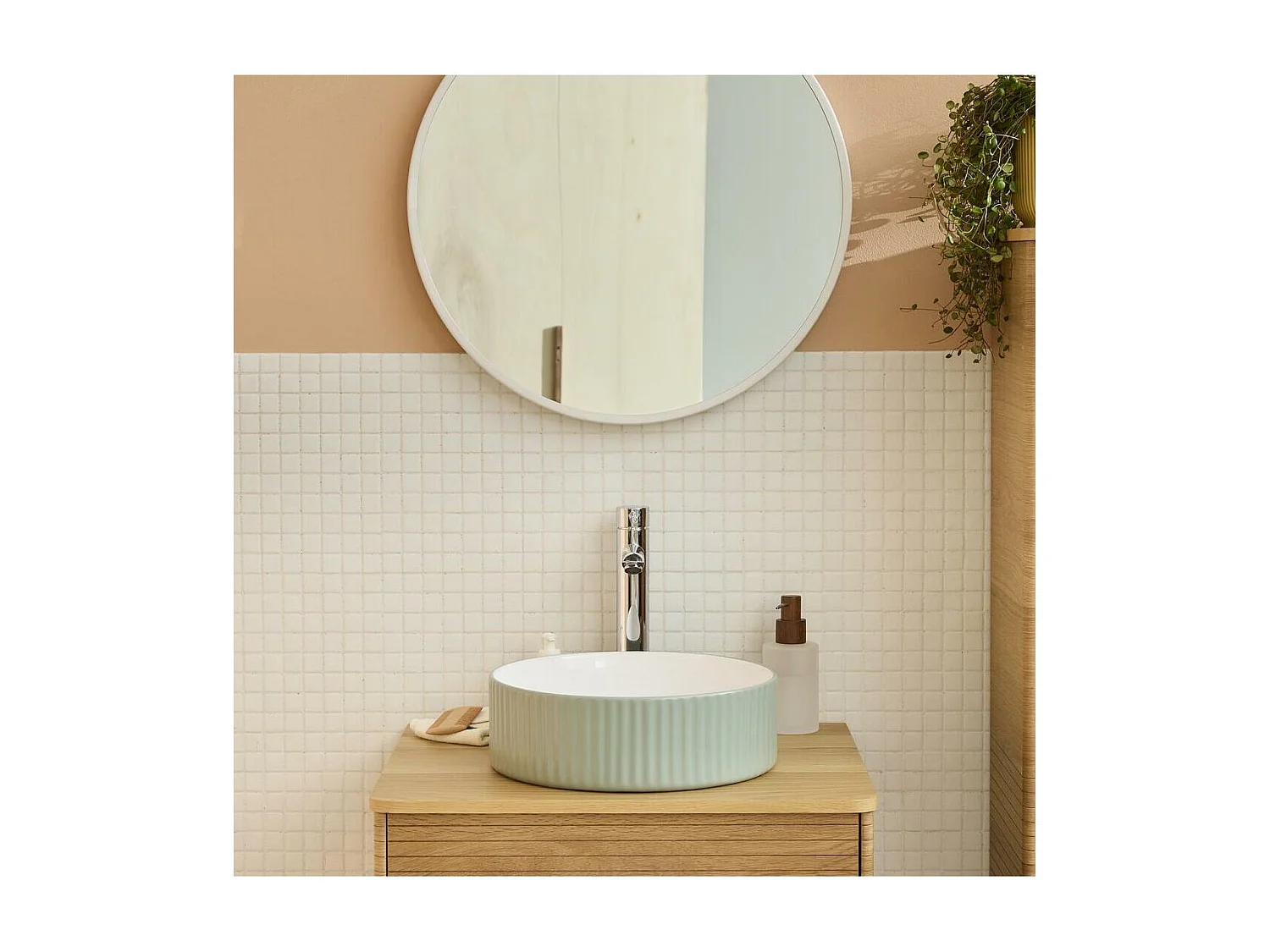 NELA rundes Aufsatzwaschbecken 36 x 36 cm