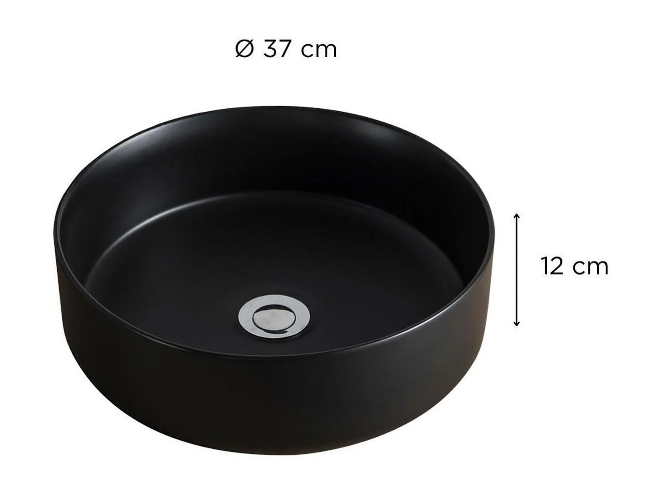 Lavabo da appoggio tondo 36 x 36 cm DIEGO