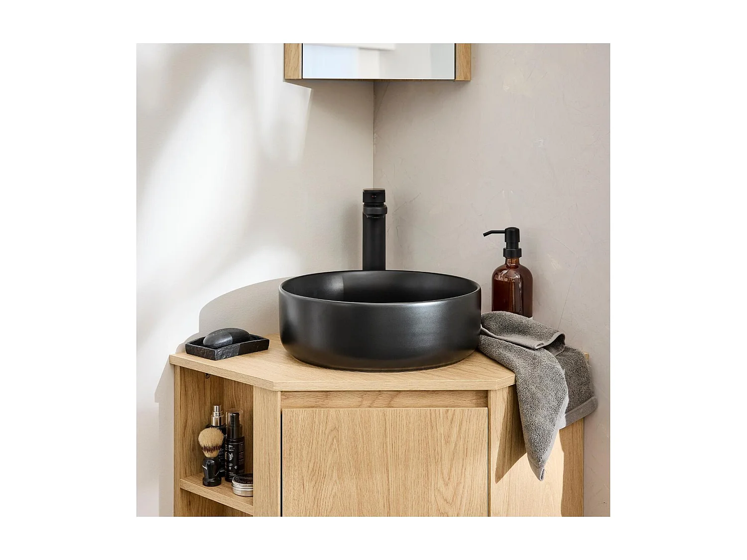 Lavabo da appoggio tondo 36 x 36 cm DIEGO