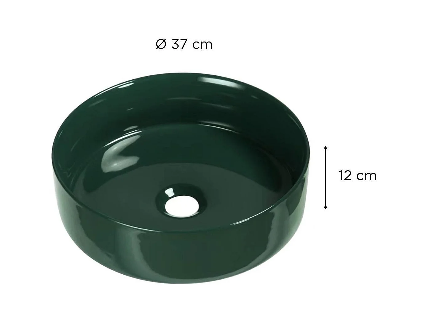 Rundes Aufsatzwaschbecken 36 x 36 cm DIEGO