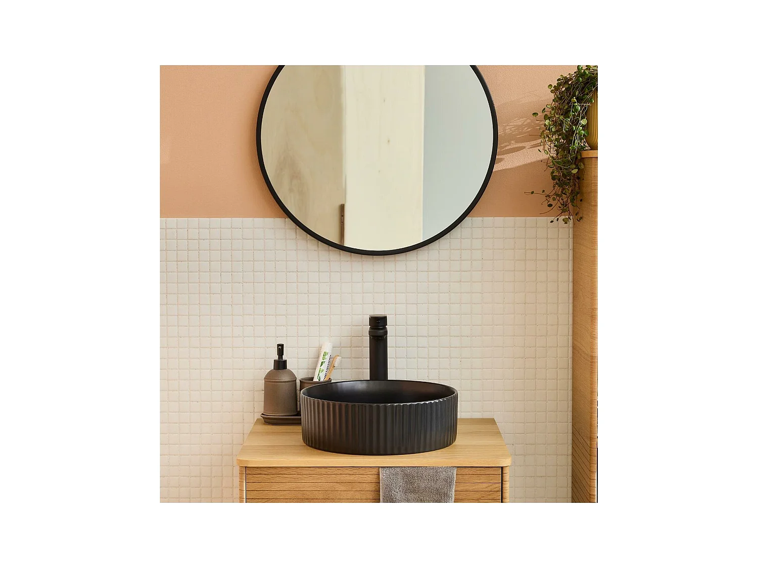 Vaso de lavabo redondo 36 x 36 cm NELA