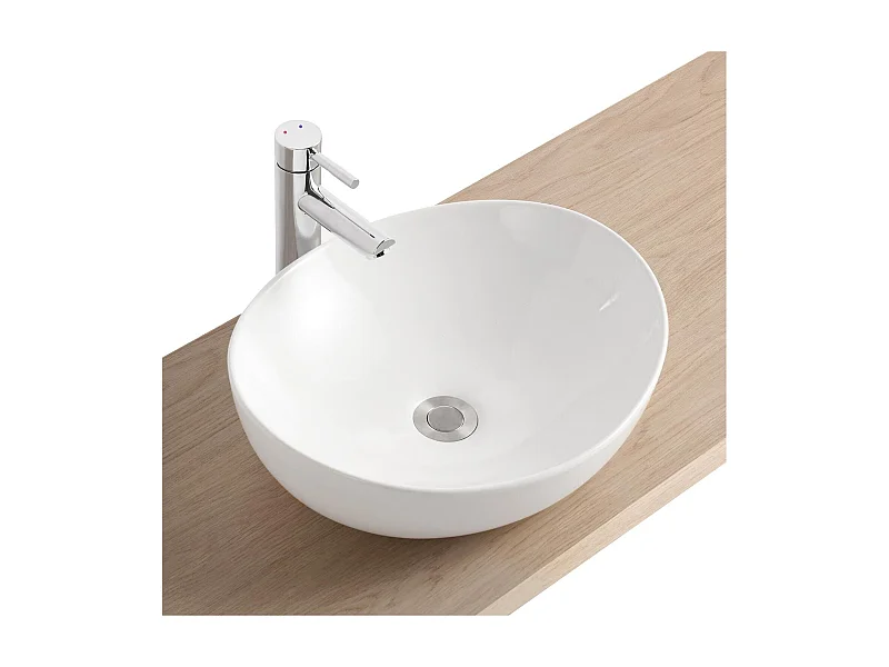 ANNA ovales Keramik-Aufsatzwaschbecken 42x37cm