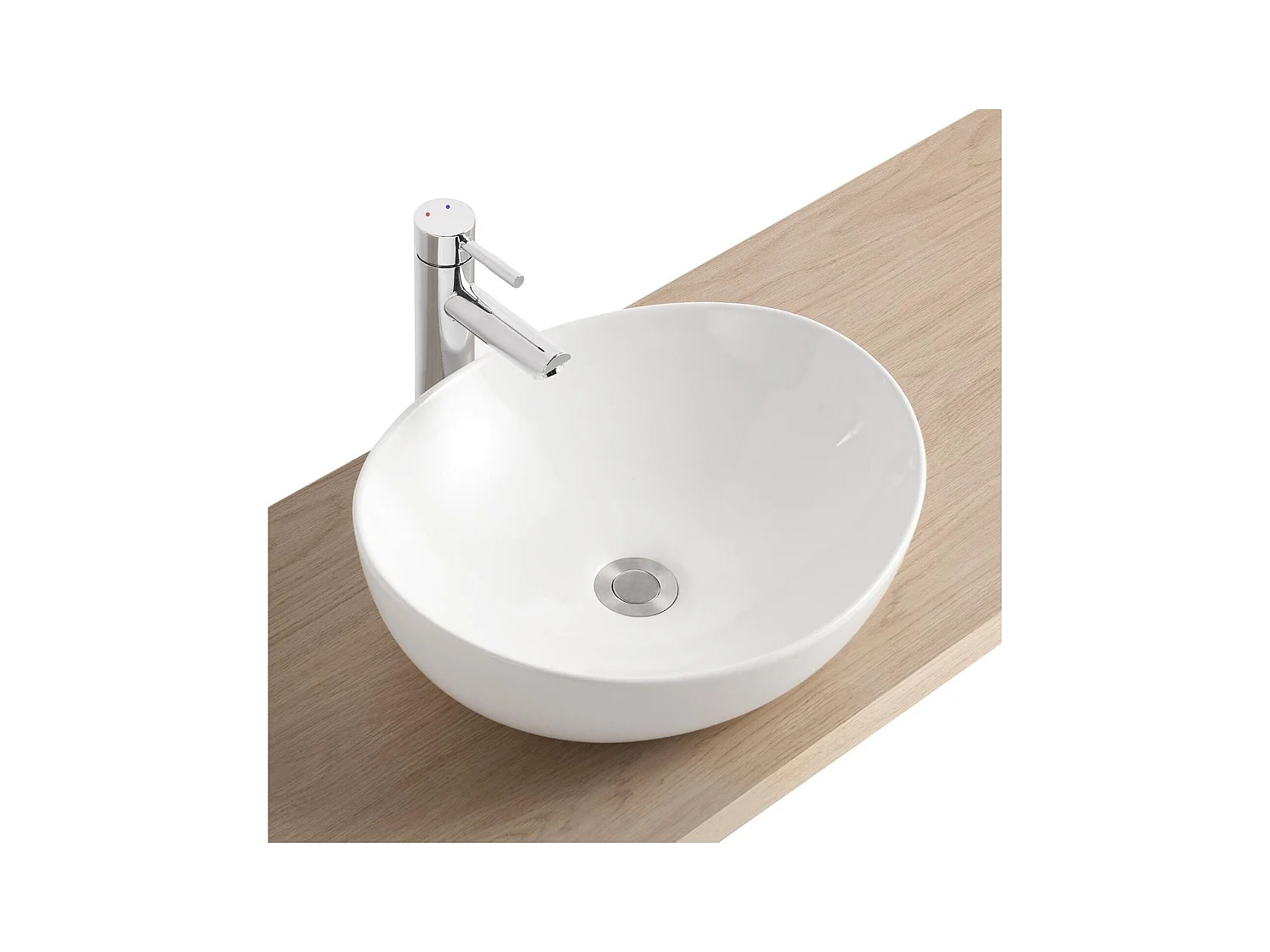 ANNA ovales Keramik-Aufsatzwaschbecken 42x37cm