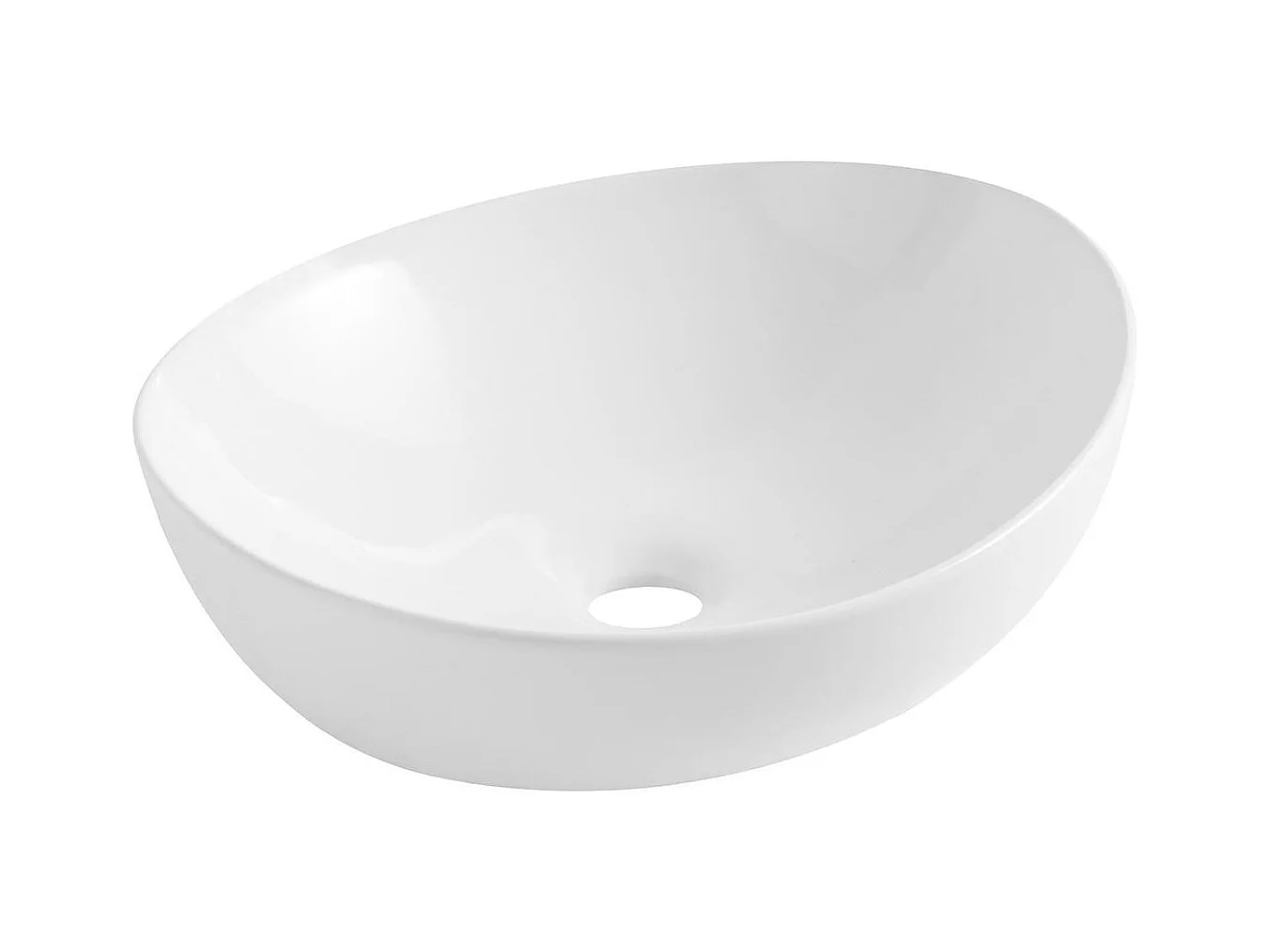 ANNA ovales Keramik-Aufsatzwaschbecken 42x37cm